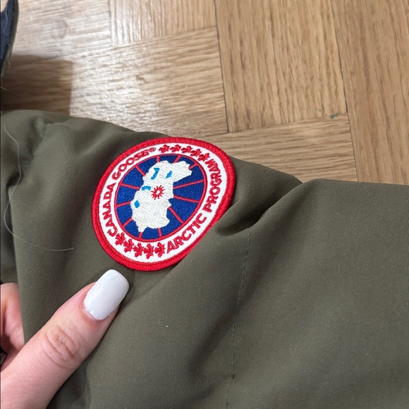 Canada Goose Olive Green Fur-Trim Hooded Puffer Parka - Picture 3 of 5